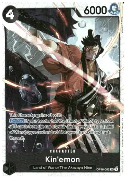 Kin'emon OP16-082 Super Rare The Time of Battle One Piece Foil Near Mint - Image 1