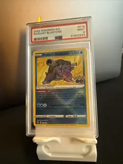 Pokemon Go Blastoise 18/78 Reverse Holo Rare Card TCG 2022 PSA MINT - Image 1