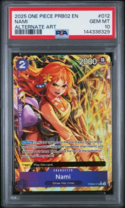 2025 One Piece PRB02-Premium Booster - Nami #012 - Alternate Art - PSA 10 - Image 1