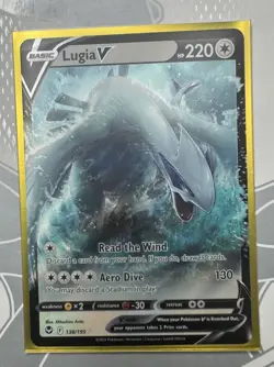 Pokemon Lugia v TCG Silver Tempest Ultra Rare Holo Card 138/195 Sword & Shield - Image 1