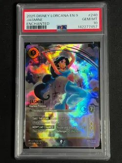 Disney Lorcana Fabled Enchanted Jasmine Fearless Princess #240 PSA 10 GEM MINT - Image 1