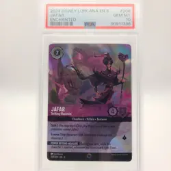 2024 Disney Lorcana EN3 JAFAR Striking Illusionist 208/204 ENCHANTED PSA 10 GEM - Image 3