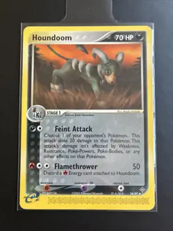 Pokemon TCG Houndoom EX Dragon Uncommon Card 34/97 LP - Image 1