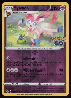 Sylveon Holo Rare Pokemon GO 035/078 NM Reverse Holo - Image 1