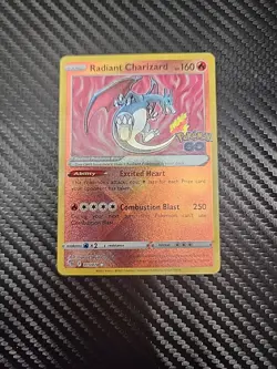 Pokemon TCG Radiant Charizard Card Pokemon Go Series 011/078 - Image 1