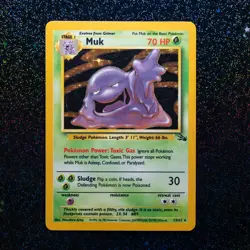 Pokemon TCG Muk 13/62 Fossil Holo Rare Unlimited Grass WOTC LP - Image 1