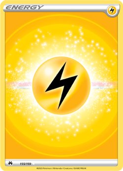 Pokemon TCG Basic Lightning Energy 155/159 Textured Holo Crown Zenith NM/M - Image 1