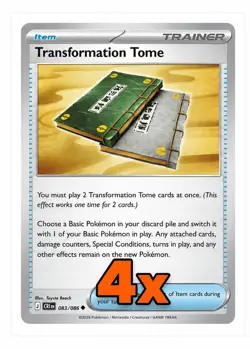 4x Transformation Tome 083/086 Chaos Rising - Pokemon TCG - Playset - Image 1