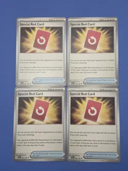 4x Special Red Card 082/086 Chaos Rising - Pokemon TCG Playset - Image 1