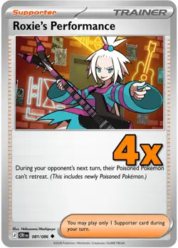 4x Roxie's Performance 081/086 - Chaos Rising - Pokemon TCG - Playset - Image 1