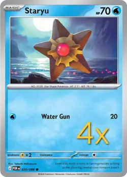 4x Staryu 020/088 Perfect Order - Pokemon TCG - Playset - Image 1