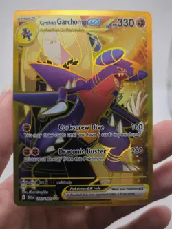Pokemon TCG: Destined Rivals Cynthia’s Garchomp EX 241/182 SV10 Gold Hyper Rare - Image 1