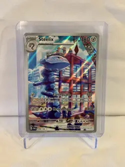2023 Pokemon Steelix 208/182 Scarlet & Violet Paradox Rift Illustration Rare NM - Image 1