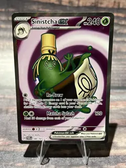 Sinistcha ex 189/167 Twilight Masquerade Full Art Pokemon Card - Image 1