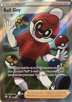Ball Guy 065/072 Full Art Ultra Rare - Shining Fates Pokemon TCG - M/NM - Image 1