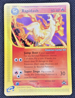 Rapidash - Pokemon Wotc Black Star Promo 51 Pokemon Center NY Stamped TCG - LP - Image 1