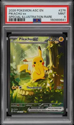 2026 POKEMON ASC EN-ASCENDED HEROES SPECIAL ILLUSTRATION RARE PIKACHU EX PSA 9 - Image 1