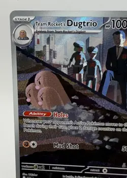 Pokemon TCG Team Rocket's Dugtrio 239/217 Team Rocket Holo Full Art HP 100 EN - Image 3