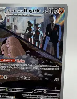 Pokemon TCG Team Rocket's Dugtrio 239/217 Team Rocket Holo Full Art HP 100 EN - Image 4