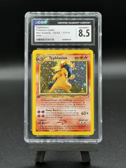 POKEMON TYPHLOSION 1ST ED NEO GENESIS #17 HOLO NM/MINT+ CGC 8.5 Clean!💫Swirl - Image 1
