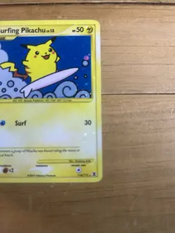 Pokemon TCG— Surfing Pikachu Holo 114/111 Rising Rivals Secret Rare LP/MP - Image 2