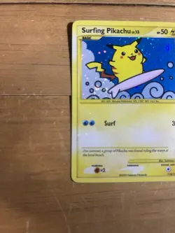 Pokemon TCG— Surfing Pikachu Holo 114/111 Rising Rivals Secret Rare LP/MP - Image 3