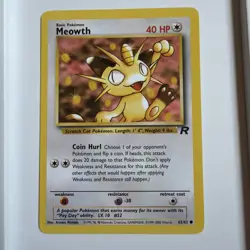 Pokemon TCG Meowth Team Rocket 62/82 Regular LP. - Image 1