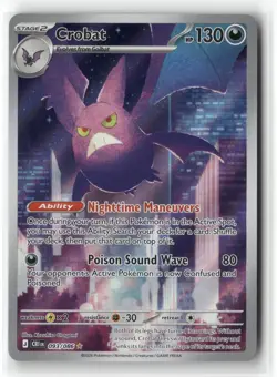 CROBAT 093/086 HOLO ILLUSTRATION RARE CHAOS RISING POKEMON NEAR MINT - Image 1