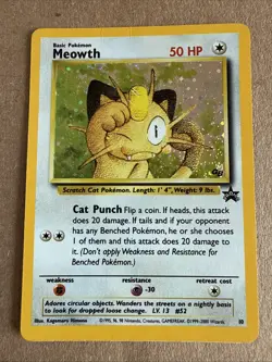 Meowth Rare Holo 10 Promo Card Pokemon - Image 1