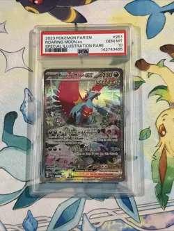Pokemon TCG Roaring Moon EX 251/182 SAR Paradox Rift 2023 - Image 1