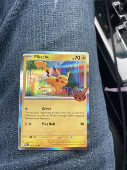 Pokemon TCG 2023 Pikachu Holo Card 062/193 Trick or Trade - Image 1