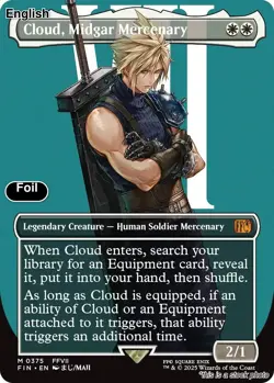 Cloud, Midgar Mercenary (Borderless) EN [FIN - 375] - NM [Foil] TCG MTG - Image 1