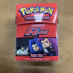 EMPTY Pokemon Deck Box (WOTC 2000) Team Rocket *scratches & wear* - Image 3