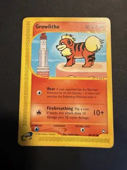 The Pokemon Company Pokemon TCG Growlithe Aquapolis Common Basic 080/147 50 HP - Image 1