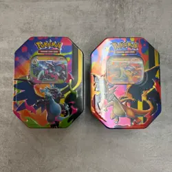 Pokemon TCG - Mega Charizard ex Tin (Set of 2 Tins) - Brand New Sealed - Image 1