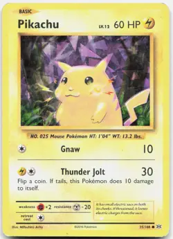 Pikachu 35/108 Common Evolutions Pokemon MP - Image 1