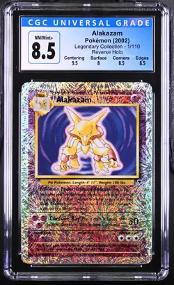 ALAKAZAM 1/110 REVERSE HOLO LEGENDARY COLLECTION POKEMON CGC 8.5 (New Label 9) - Image 1