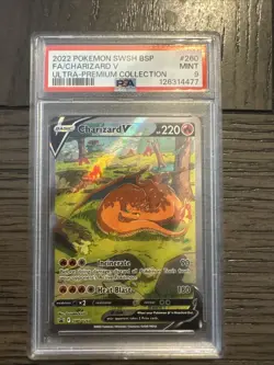 Charizard v SWSH260 PSA 9 Mint Pokemon Card Charizard Ultra Collection Promo - Image 1