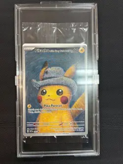 Pokemon Pikachu with Grey Felt Hat Promo Card SVP 085 VAN GOGH - SEALED IN HAND - Image 1