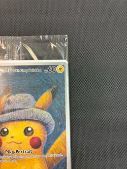 Pokemon Pikachu with Grey Felt Hat Promo Card SVP 085 VAN GOGH - SEALED IN HAND - Image 4