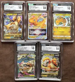 Graded Japanese Pokemon Dragonite Lot (5 CGC Slabs) - Image 1