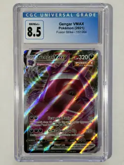 2021 Pokemon Fusion Strike #157/264 GENGAR VMAX Full Art Rare CGC 8.5 NM/Mint+ - Image 1