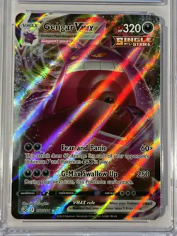 2021 Pokemon Fusion Strike #157/264 GENGAR VMAX Full Art Rare CGC 8.5 NM/Mint+ - Image 2