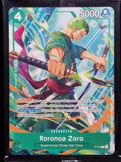 Roronoa Zoro P-114 Convention One Piece Promo Card Sealed English RARE - Image 2