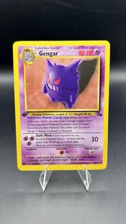 Pokemon Gengar 1st Edition Fossil Card 20/62 English Non Holo LP WotC 1999 - Image 1