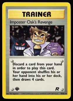 Imposter Oak's Revenge 76/82 1st Edition Uncommon Team Rocket Pokemon Card - Image 1