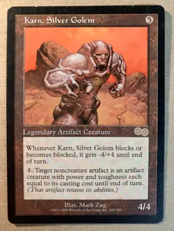 MTG 1x Karn, Silver Golem Urza's Saga Legacy Magic the Gathering Card x1 LP - Image 1