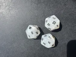 MTG FIN Final Fantasy Pearl White Oversized D20 Spindown life die Counter Dice - Image 5