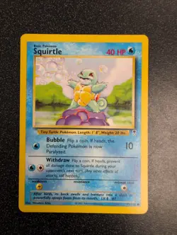 Pokemon TCG Squirtle Base Set 95/110 Regular Edition Common - Image 1