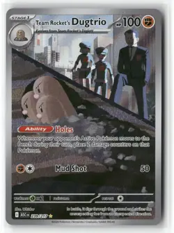TEAM ROCKET'S DUGTRIO 239/217 ILLUSTRATION RARE ASCENDED HEROES POKEMON NM - Image 1